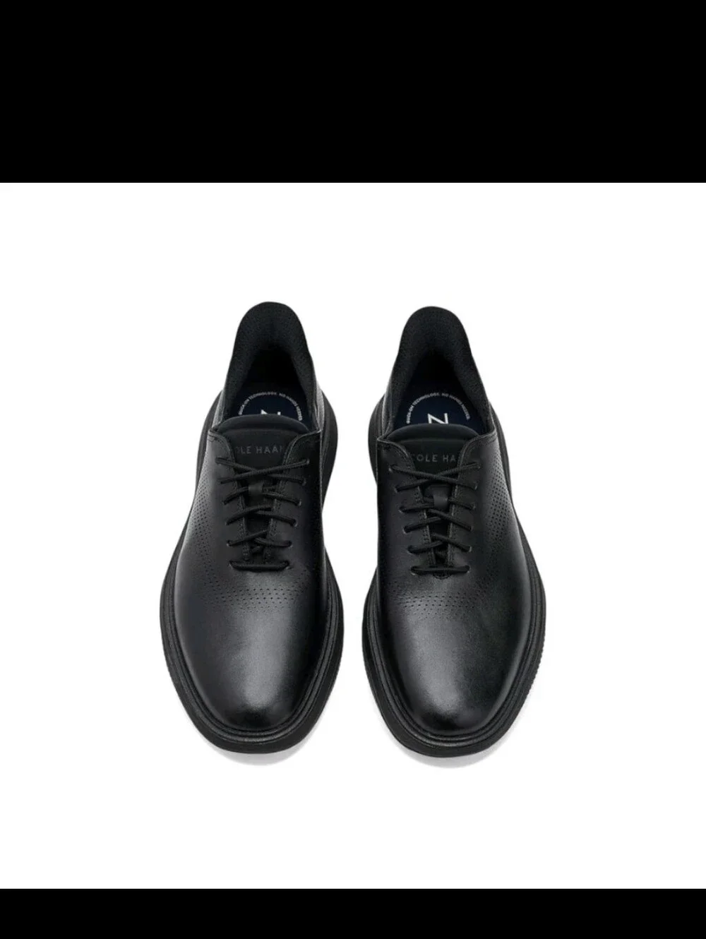 Cole Haan Men's Grand Phaze Laser Quick-On Leather Oxford - Black/Black